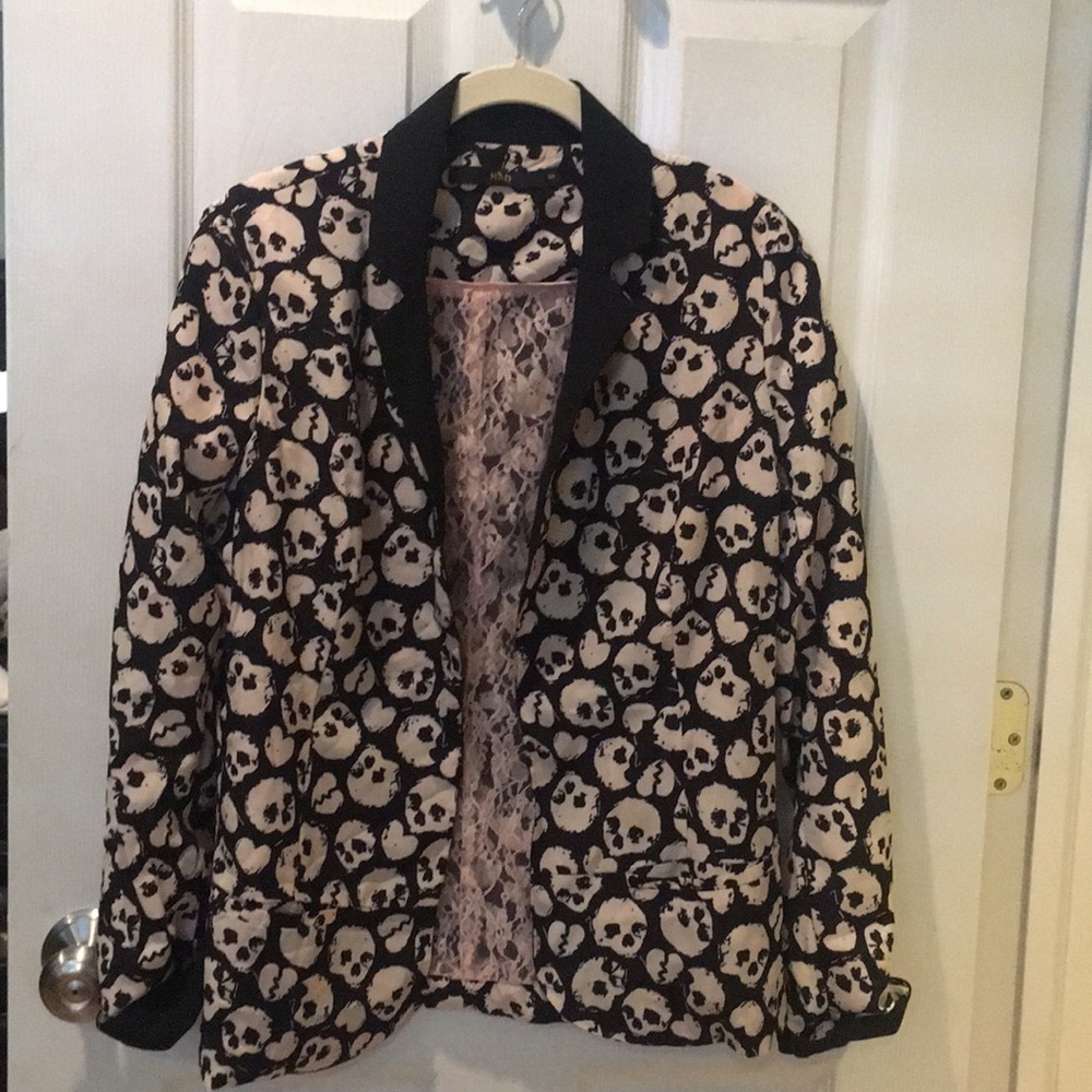 Skull print blazer